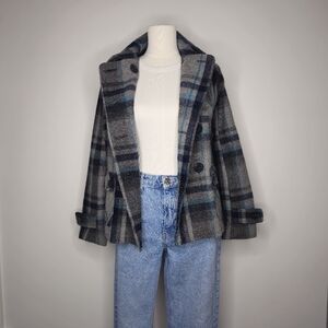 Heritage Plaid Peacoat With Detachable Hoodie